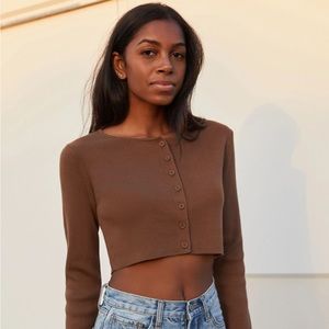 Alethia Brown Cardigan by John Galt/Brandy Melville